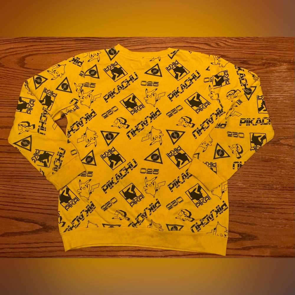Retired Pokemon Brand Boys Pikachu Yellow & Black Sweatshirt, Size XL